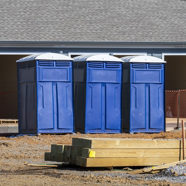 what is the expected delivery and pickup timeframe for the portable toilets in Kemps Mill